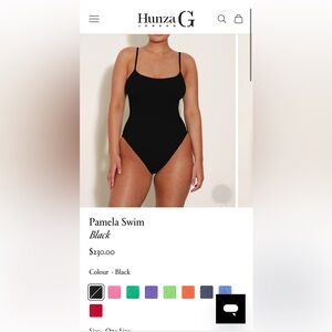 Hunza G black Pamela swimsuit. SOLD OUT in this color
